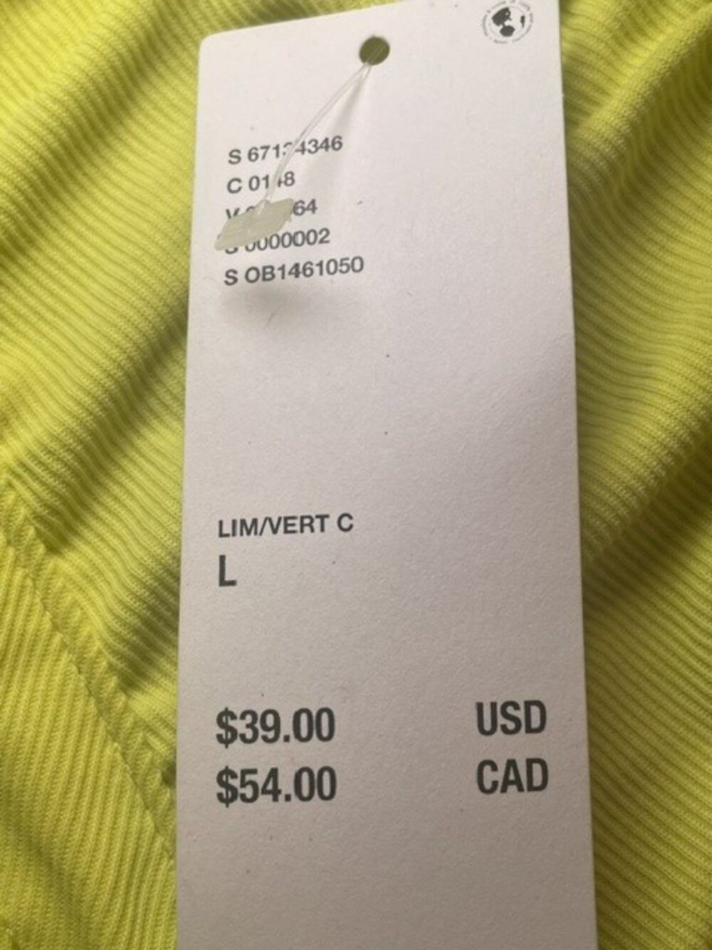 URBAN OUTFITTERS Lime Green Ruched Cropped Cami Top - Size Large - Picture 8 of 8